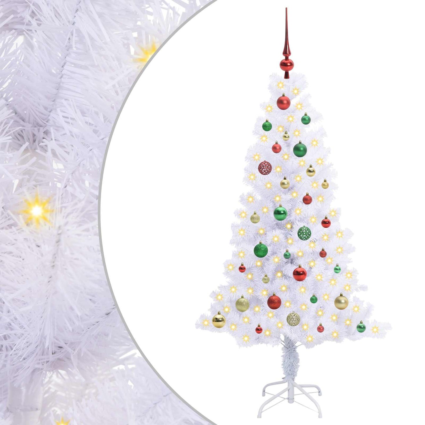 Vidaxx árbol de Navidad artificial con 150 LED blanco 150 cm PVC y acero