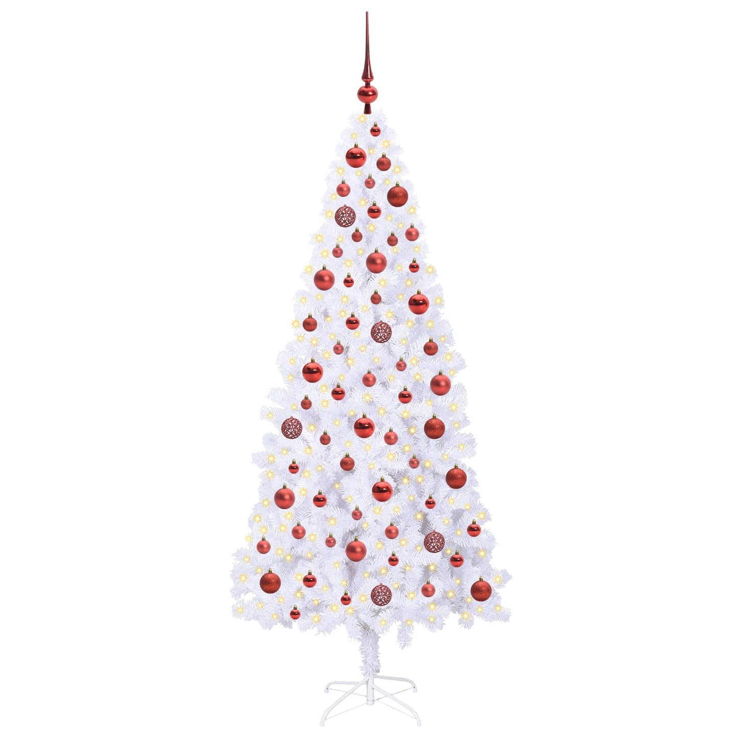 Vidaxx árbol de Navidad artificial con 300 LED blanco 180 cm PVC y acero