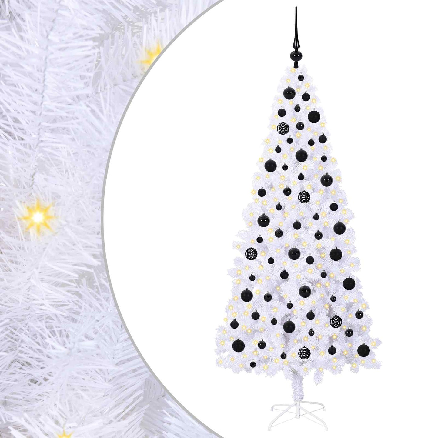 Vidaxx árbol de Navidad artificial con 300 LED blanco 180 cm PVC y acero