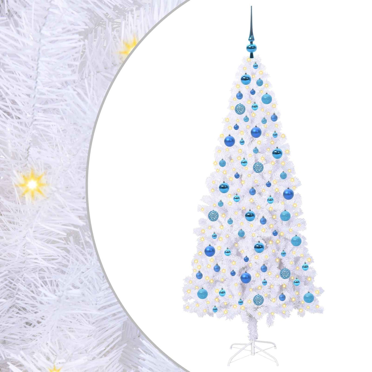 Vidaxx árbol de Navidad artificial con 300 LED blanco 180 cm PVC y acero