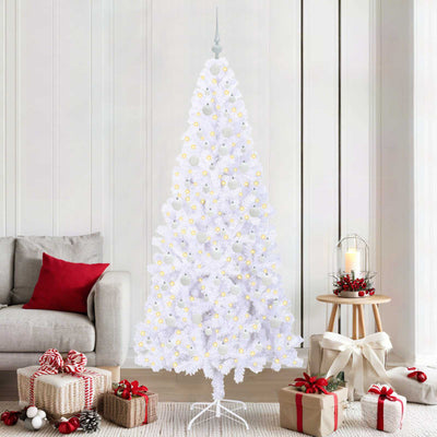Albero di Natale artificiale Vidaxx con 300 LED bianchi 210 cm in PVC e acciaio