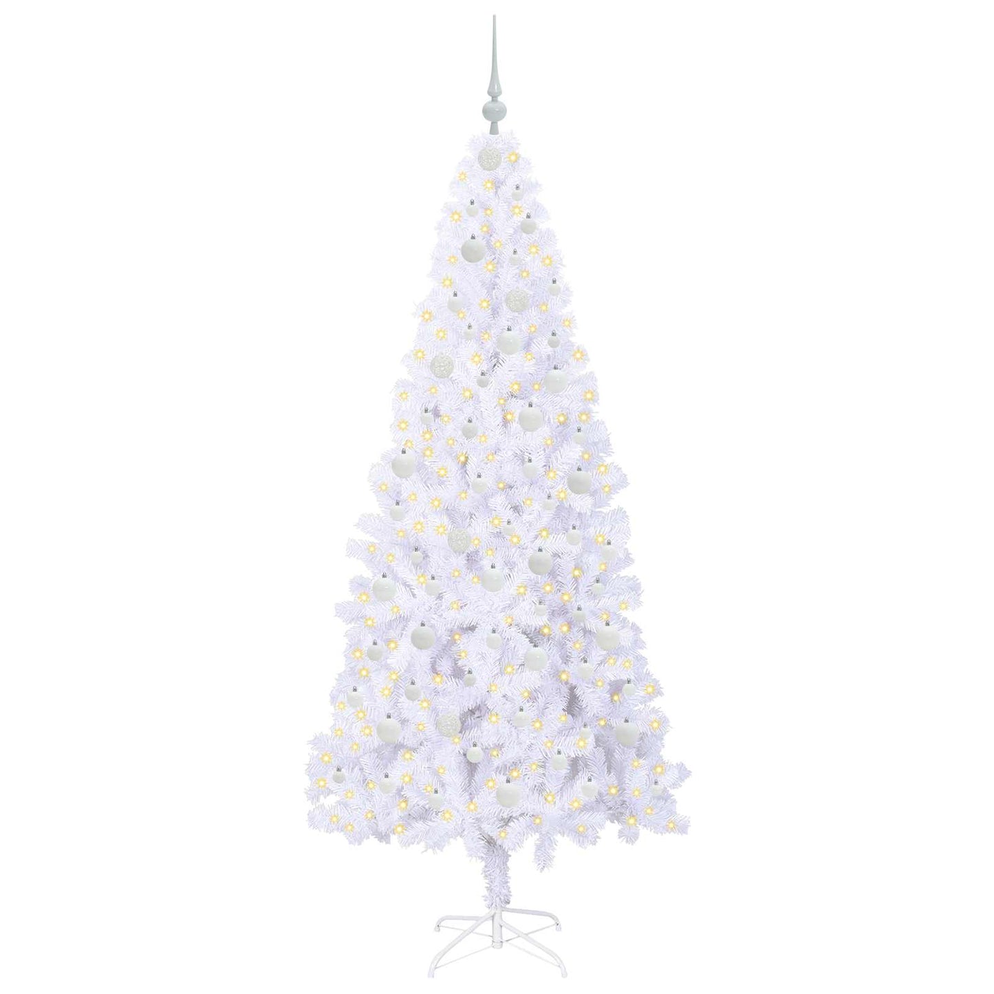 Vidaxx árbol de Navidad artificial con 300 LED blanco 210 cm PVC y acero