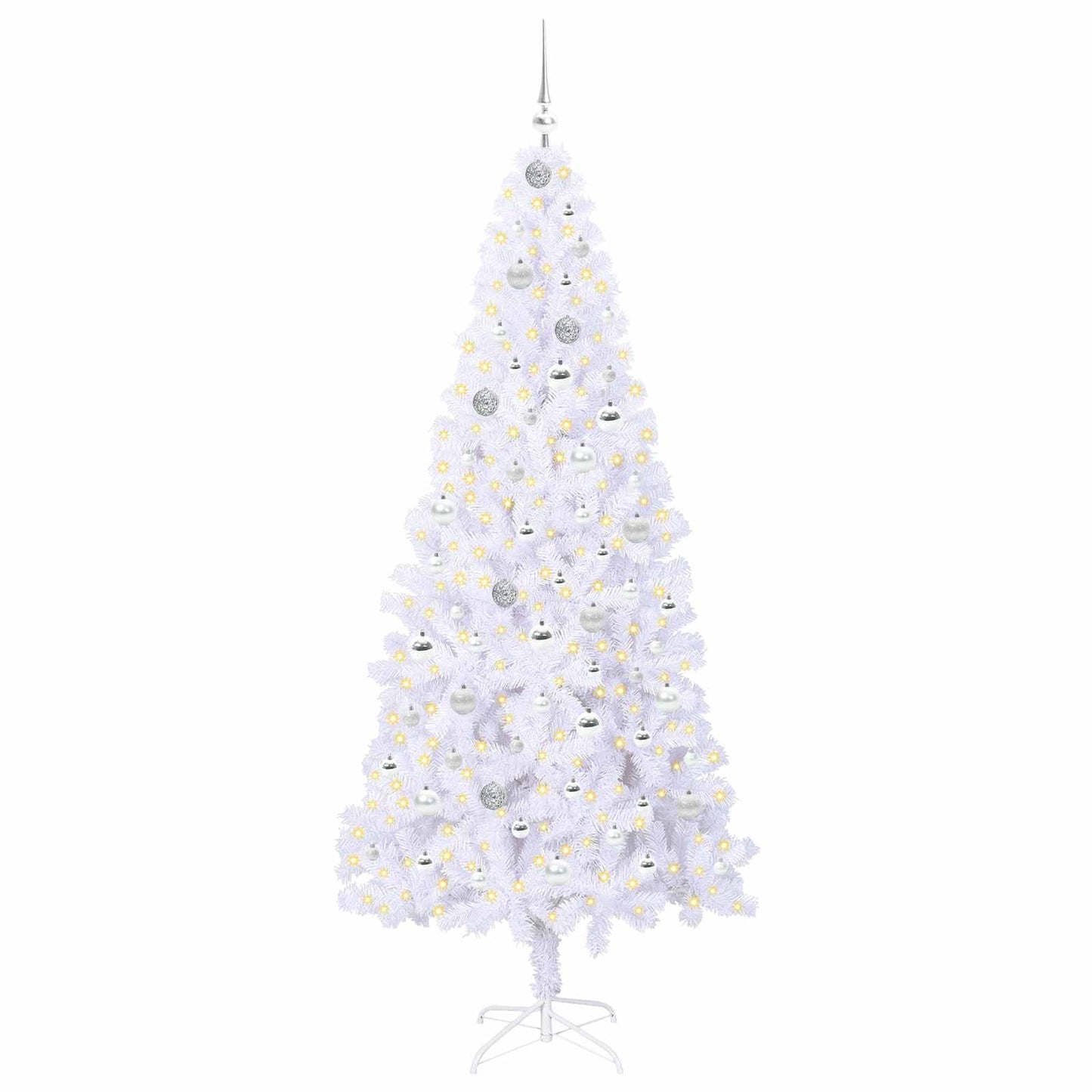 Vidaxx árbol de Navidad artificial con 300 LED blanco 210 cm PVC y acero