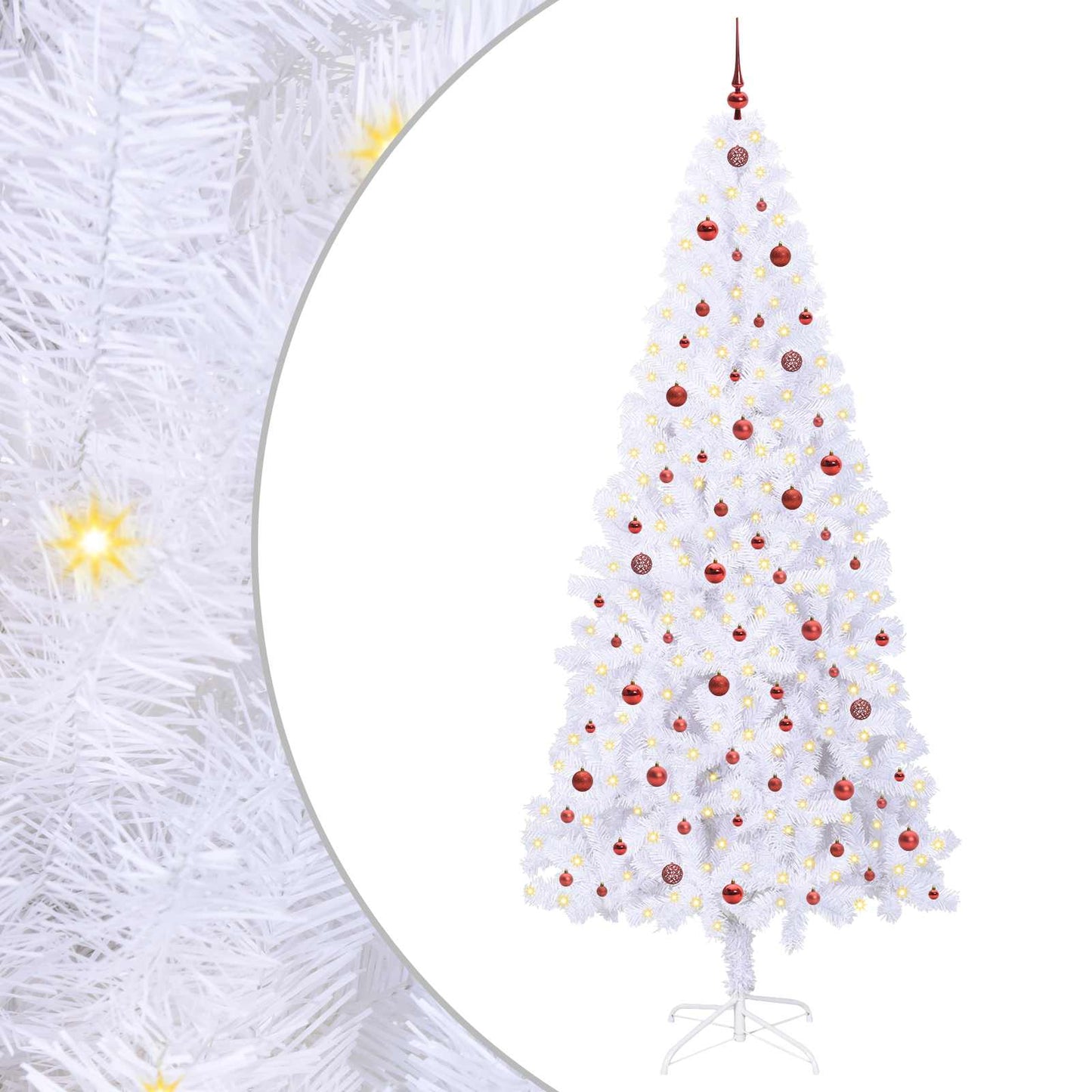 Vidaxx árbol de Navidad artificial con 300 LED blanco 240 cm PVC y acero
