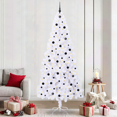 Albero di Natale artificiale Vidaxx con 300 LED bianchi 240 cm in PVC e acciaio