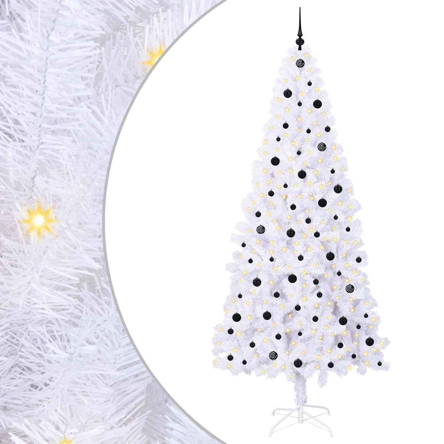 Vidaxx árbol de Navidad artificial con 300 LED blanco 240 cm PVC y acero