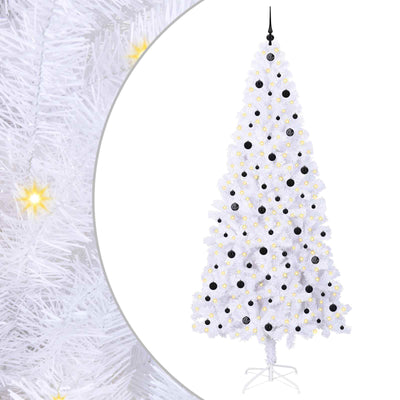 Albero di Natale artificiale Vidaxx con 300 LED bianchi 240 cm in PVC e acciaio