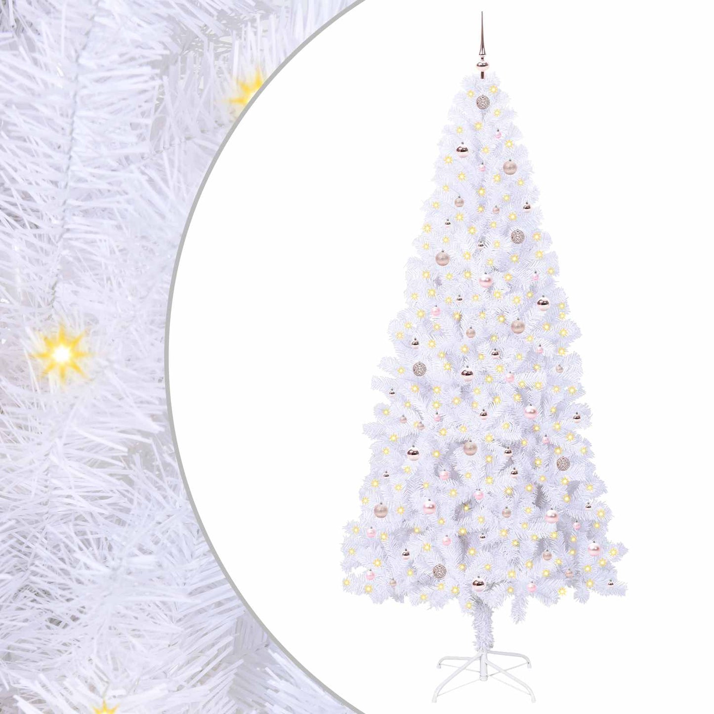 Vidaxx árbol de Navidad artificial con 300 LED blanco 240 cm PVC y acero