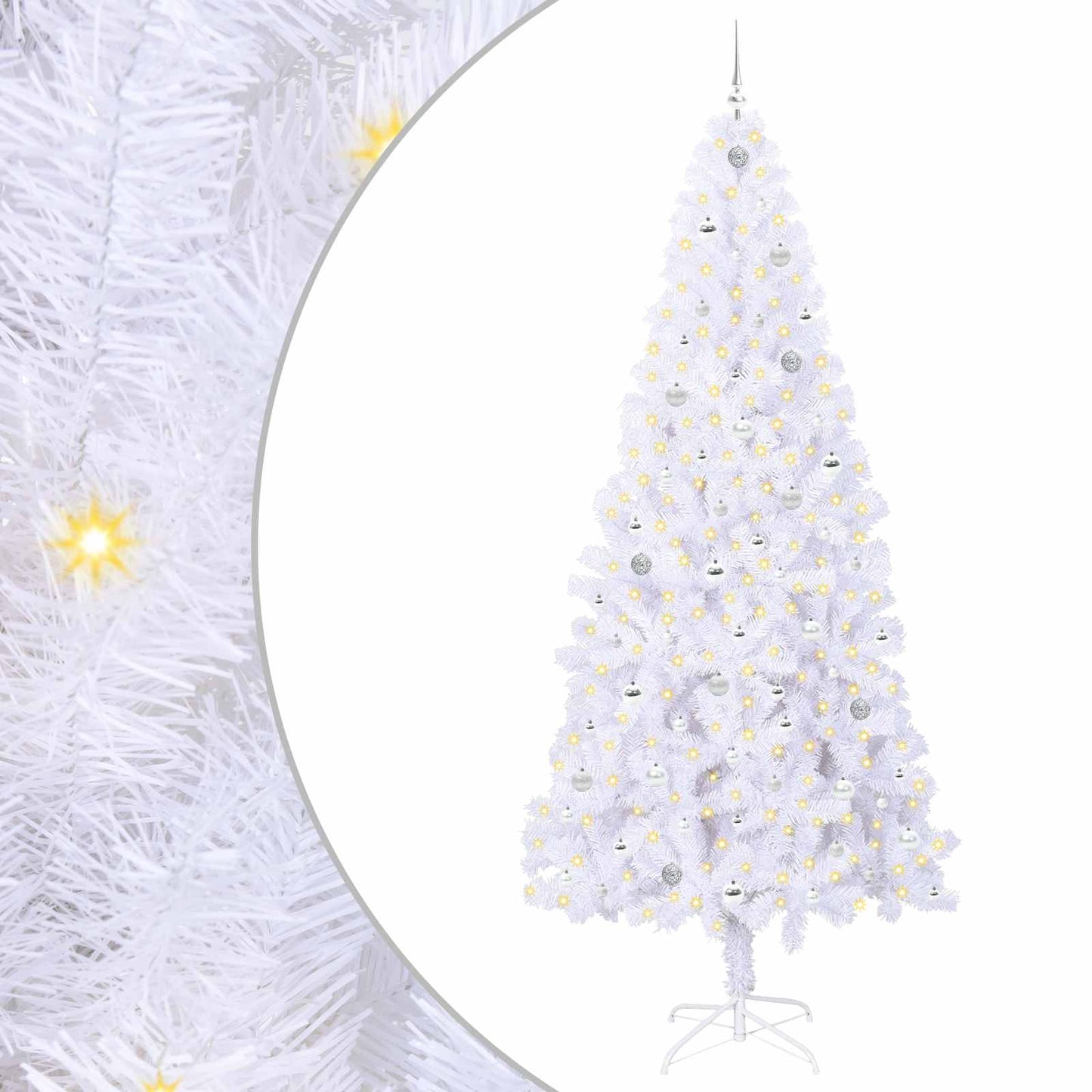 Vidaxx árbol de Navidad artificial con 300 LED blanco 240 cm PVC y acero