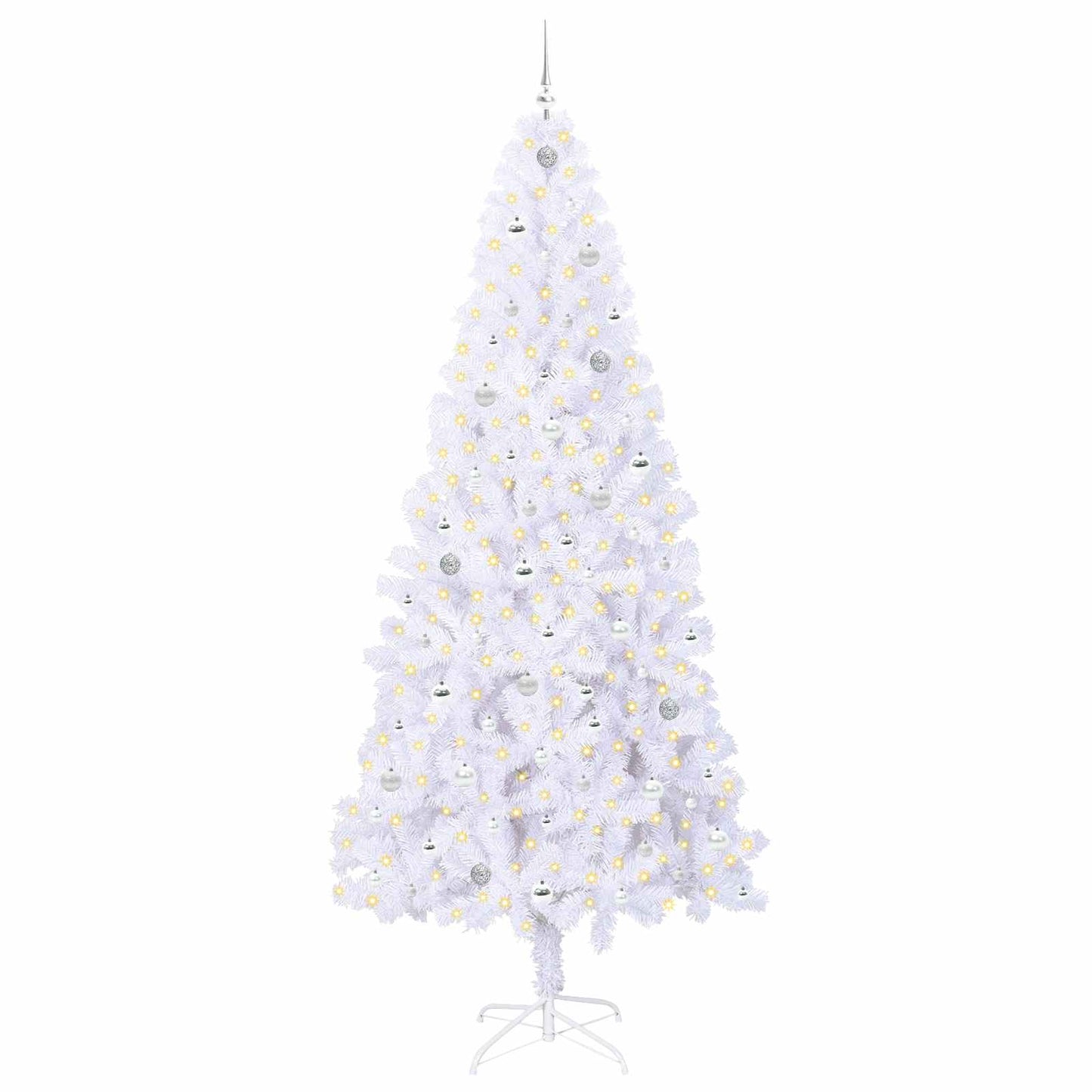 Vidaxx árbol de Navidad artificial con 300 LED blanco 240 cm PVC y acero