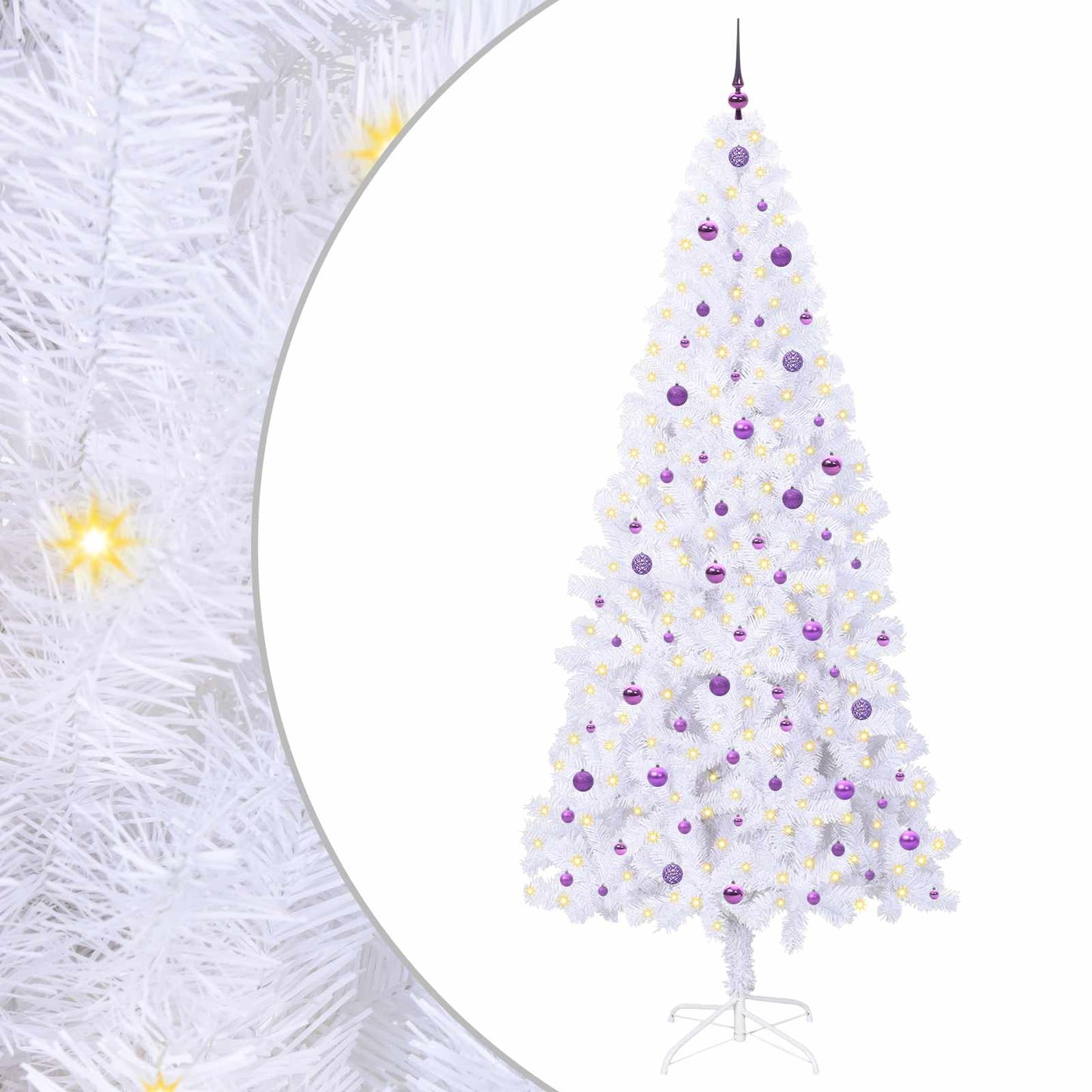 Vidaxx árbol de Navidad artificial con 300 LED blanco 240 cm PVC y acero