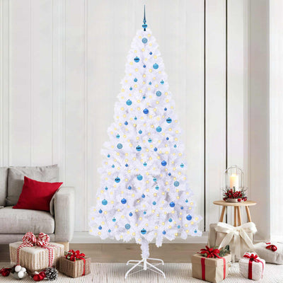 Albero di Natale artificiale Vidaxx con 300 LED bianchi 240 cm in PVC e acciaio
