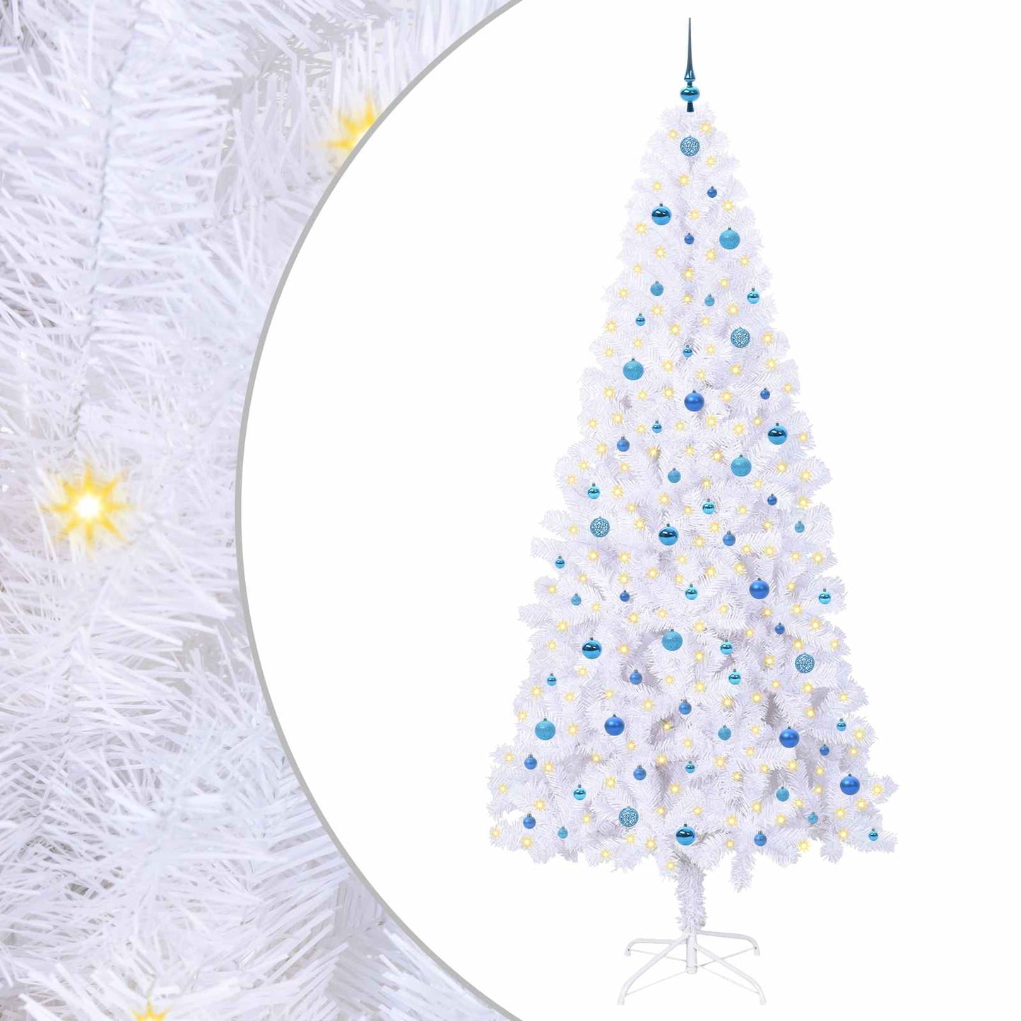 Vidaxx árbol de Navidad artificial con 300 LED blanco 240 cm PVC y acero
