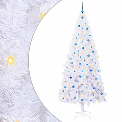 Albero di Natale artificiale Vidaxx con 300 LED bianchi 240 cm in PVC e acciaio