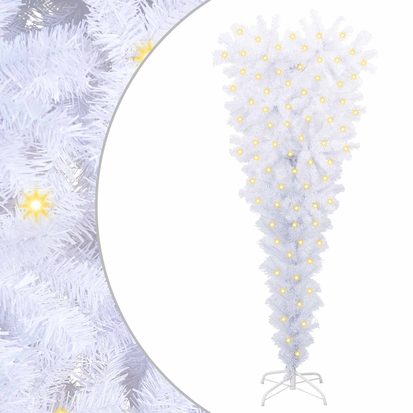 Vidaxx árbol de Navidad artificial con 150 LED blanco 120 cm PVC y acero