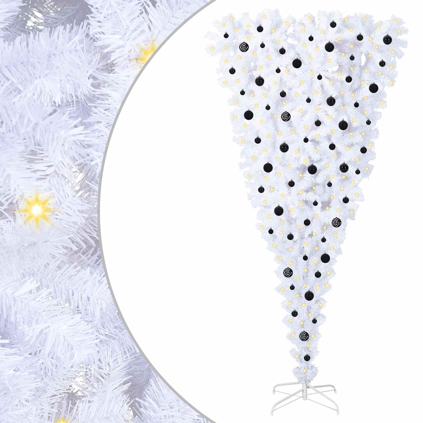 Vidaxx árbol de Navidad artificial con 300 LED blanco 240 cm PVC y acero