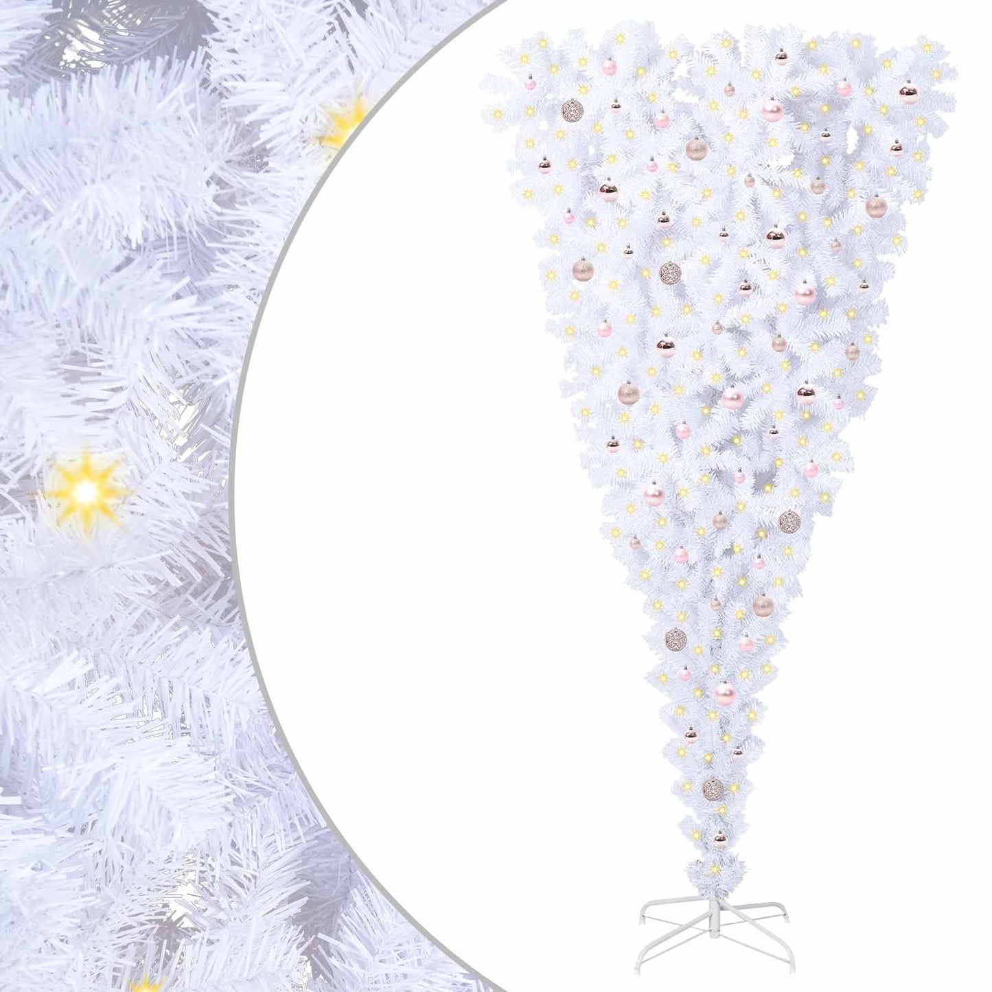 Vidaxx árbol de Navidad artificial con 300 LED blanco 240 cm PVC y acero
