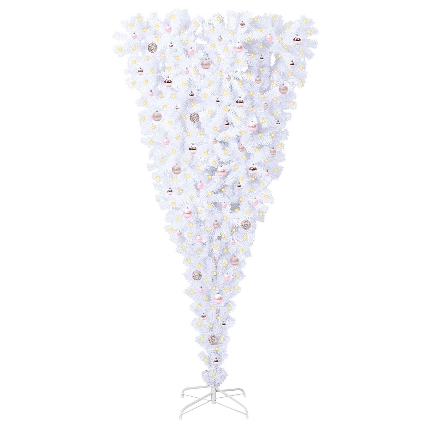 Vidaxx árbol de Navidad artificial con 300 LED blanco 240 cm PVC y acero