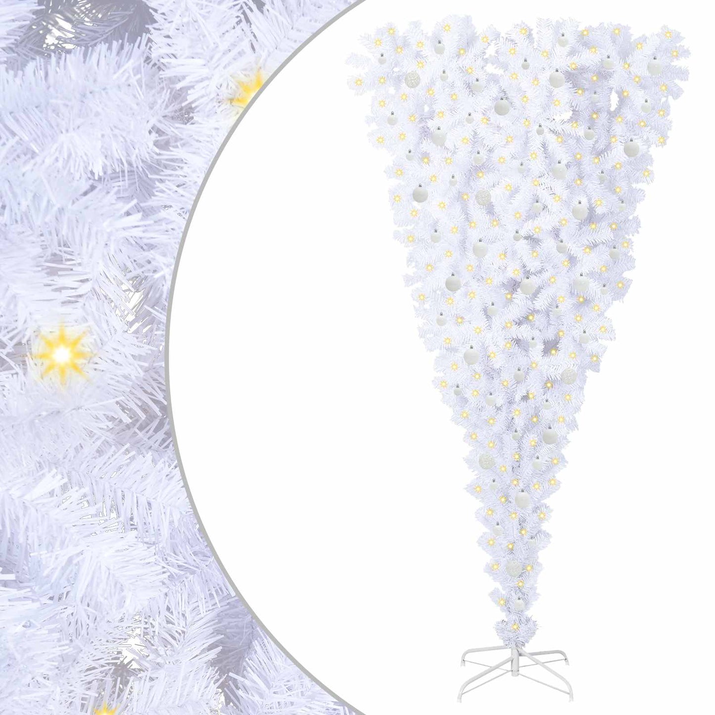 Vidaxx árbol de Navidad artificial con 300 LED blanco 240 cm PVC y acero