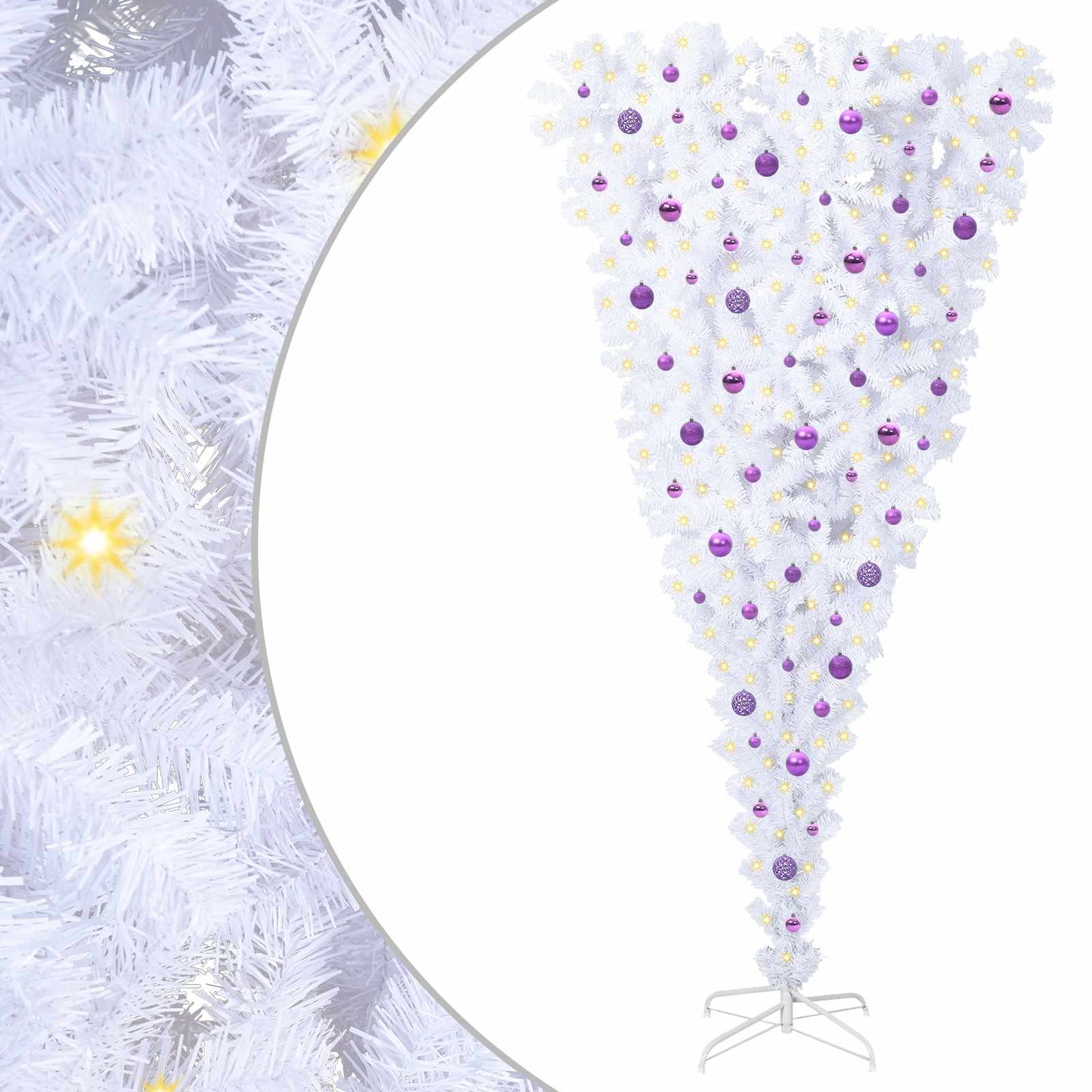 Vidaxx árbol de Navidad artificial con 300 LED blanco 240 cm PVC y acero