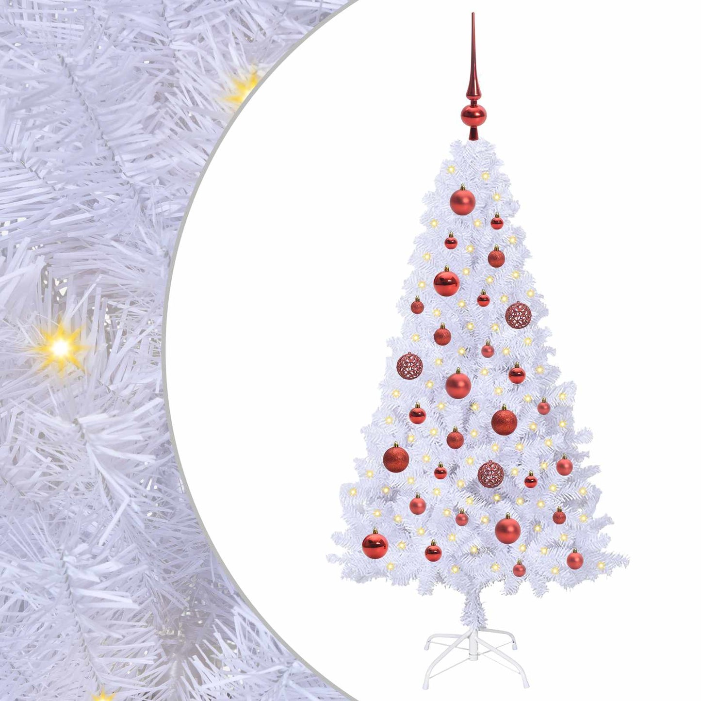 Vidaxx árbol de Navidad artificial con 150 LED blanco 120 cm PVC y acero