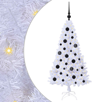 Vidaxl kunstkerstboom met 150 led wit 120 cm pvc en staal