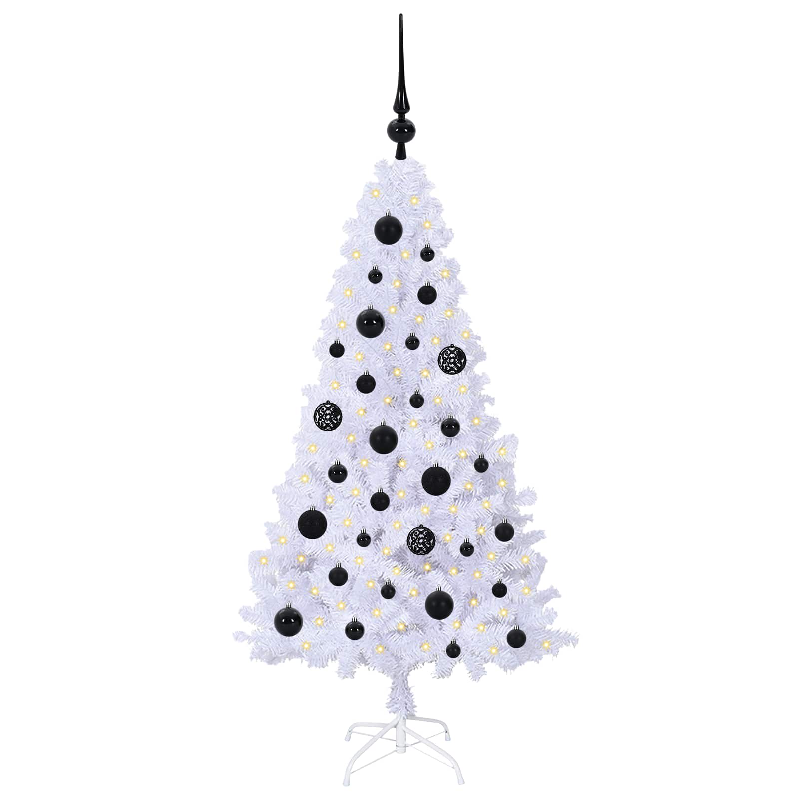 Vidaxl kunstkerstboom met 150 led wit 120 cm pvc en staal