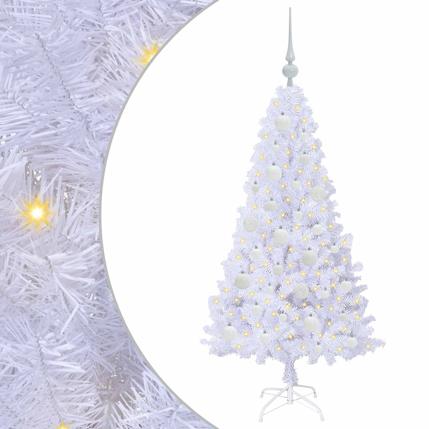 Vidaxx árbol de Navidad artificial con 150 LED blanco 120 cm PVC y acero