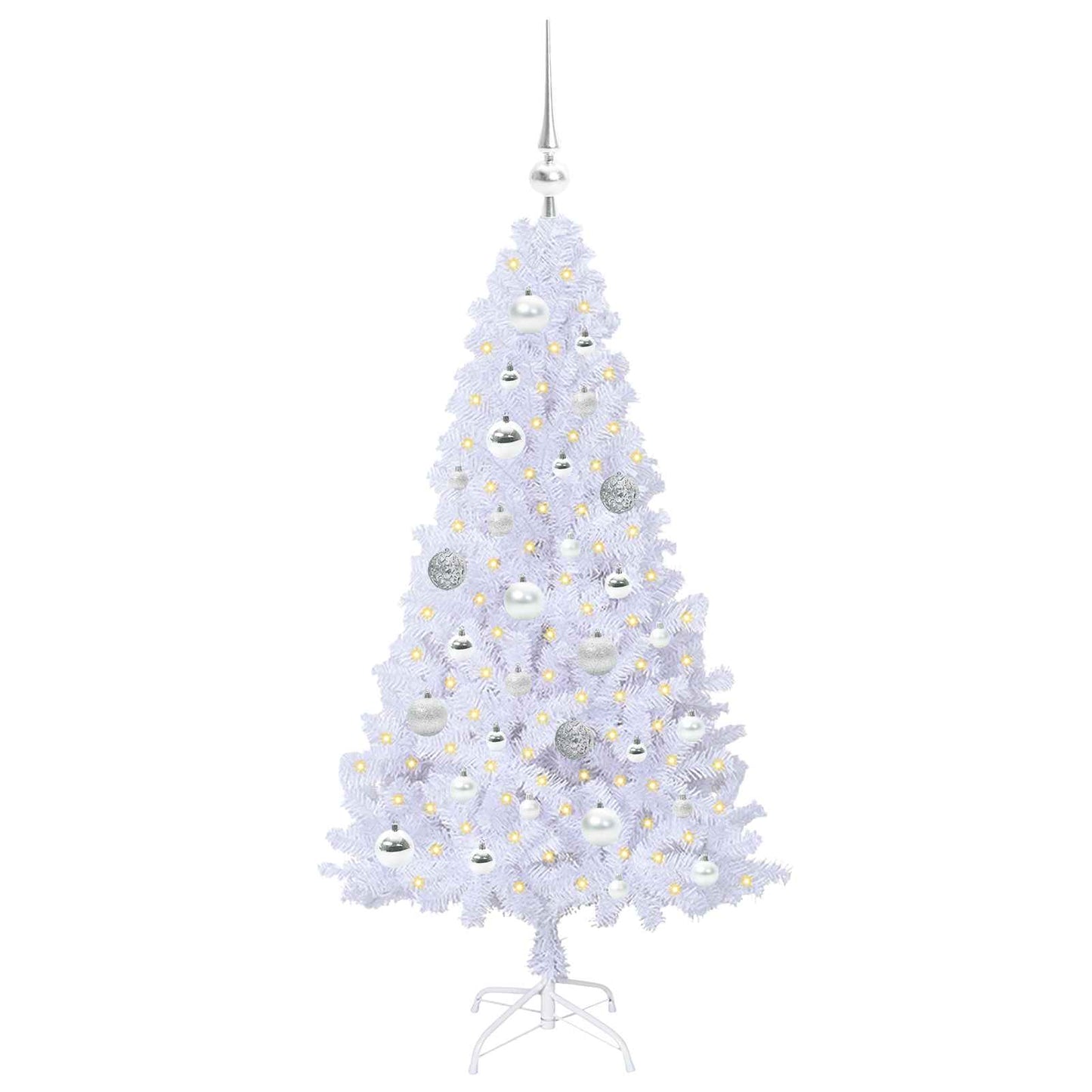 Vidaxx árbol de Navidad artificial con 150 LED blanco 120 cm PVC y acero