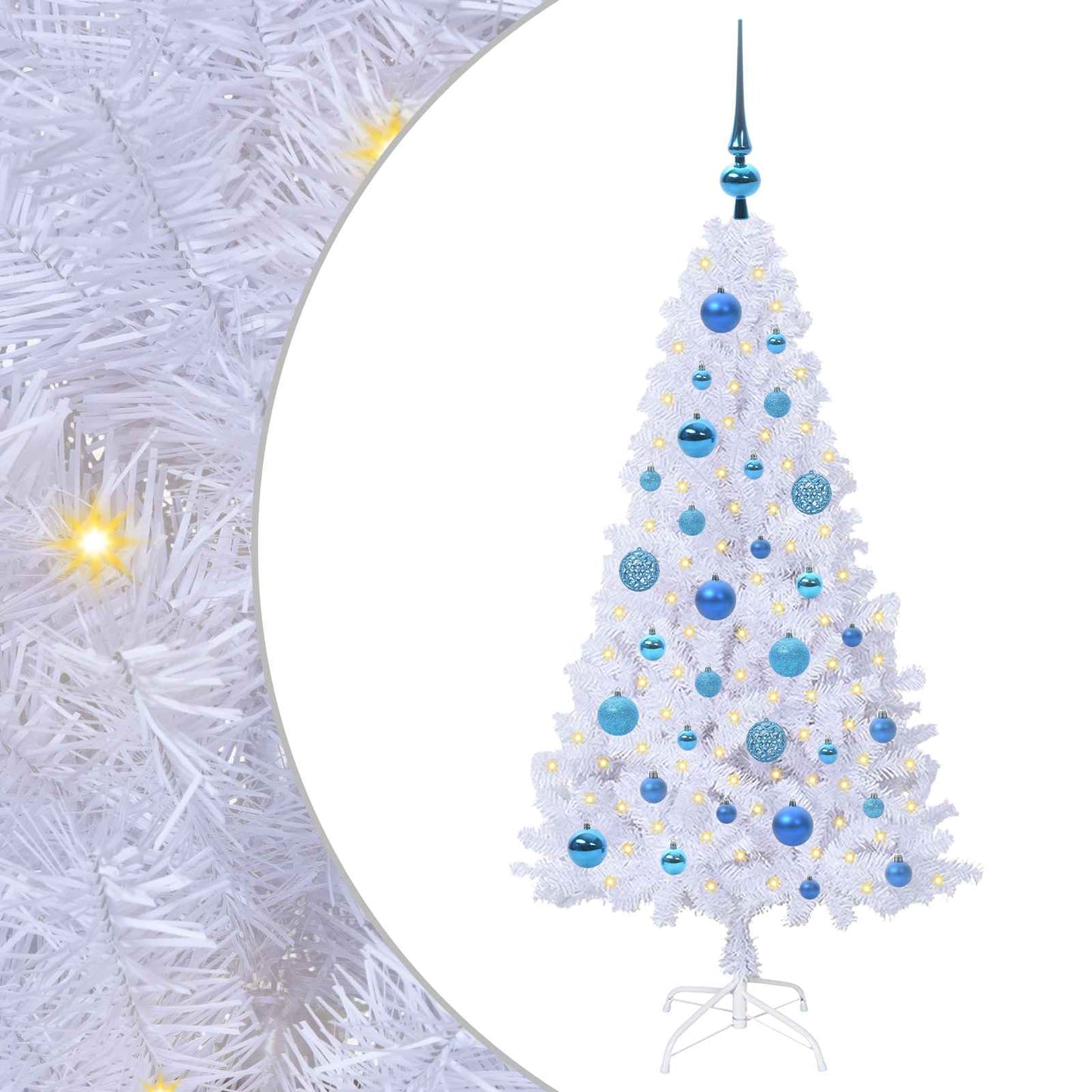 Vidaxx árbol de Navidad artificial con 150 LED blanco 120 cm PVC y acero