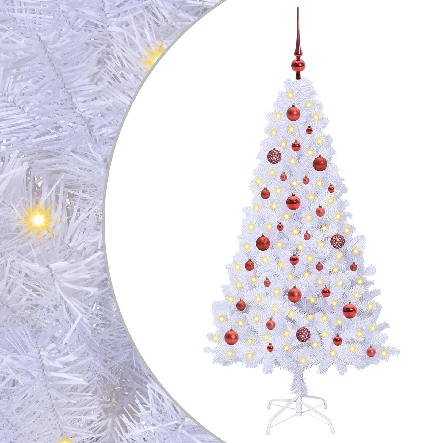 Vidaxx árbol de Navidad artificial con 150 LED blanco 150 cm PVC y acero