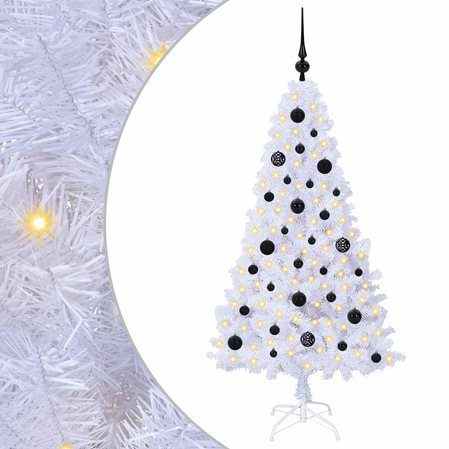 Vidaxx árbol de Navidad artificial con 150 LED blanco 150 cm PVC y acero