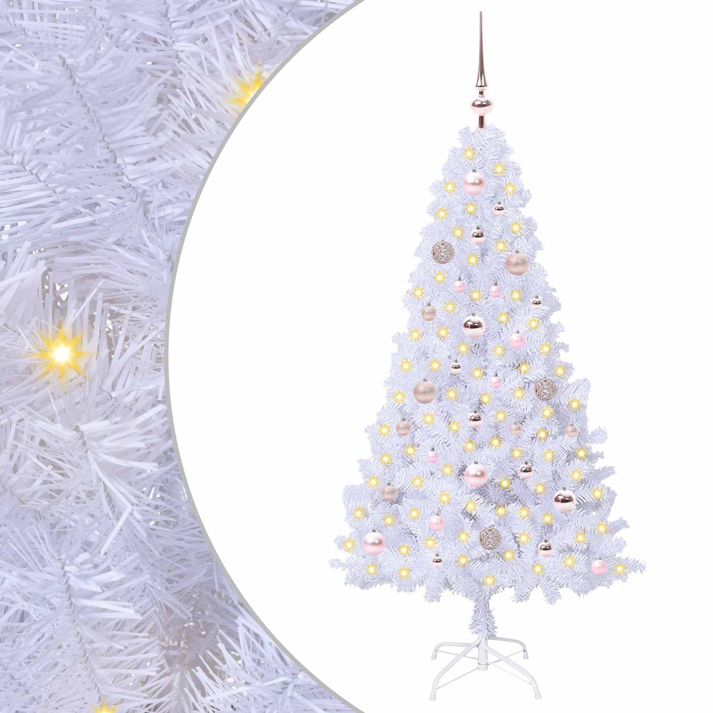 Vidaxx árbol de Navidad artificial con 150 LED blanco 150 cm PVC y acero
