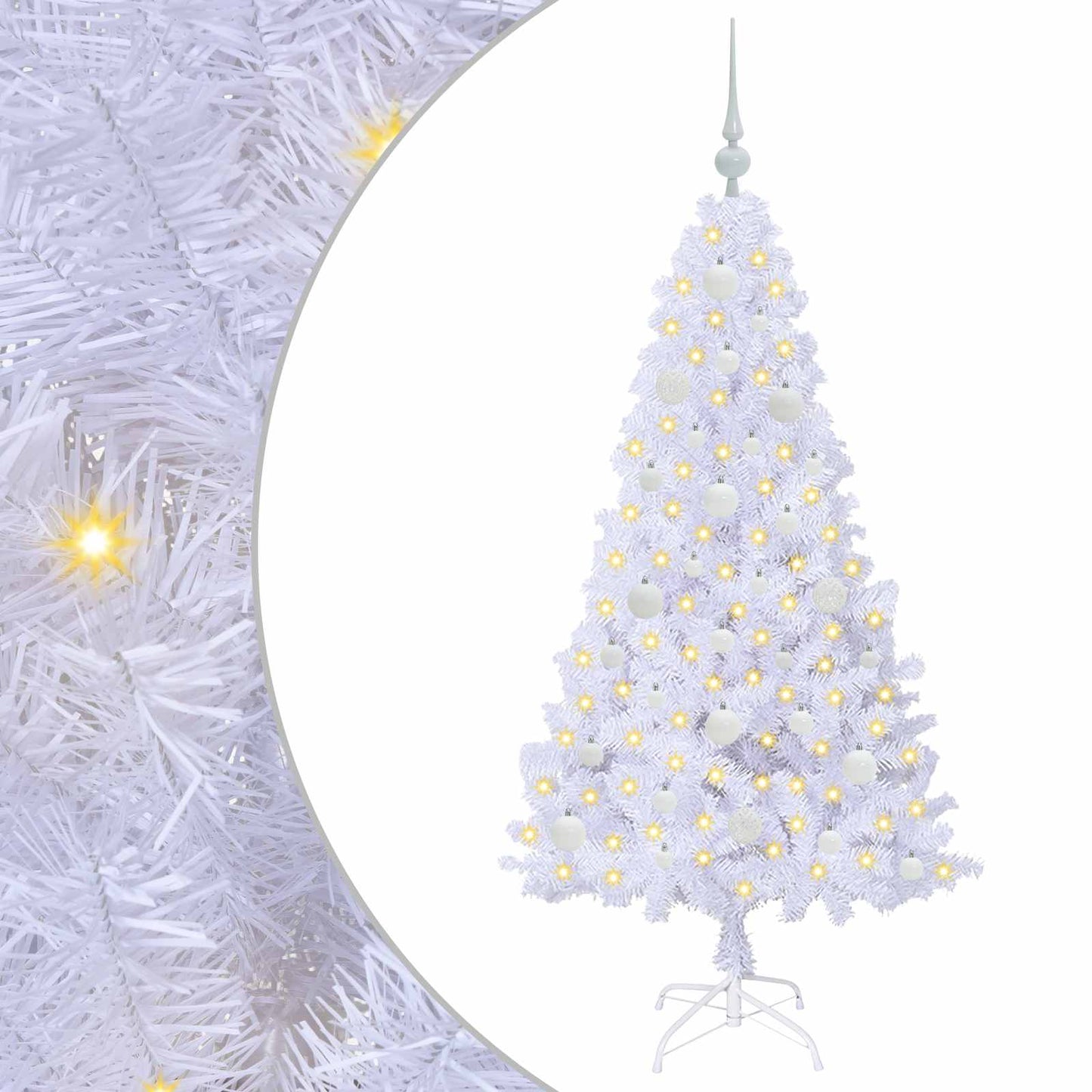 Vidaxx árbol de Navidad artificial con 150 LED blanco 150 cm PVC y acero