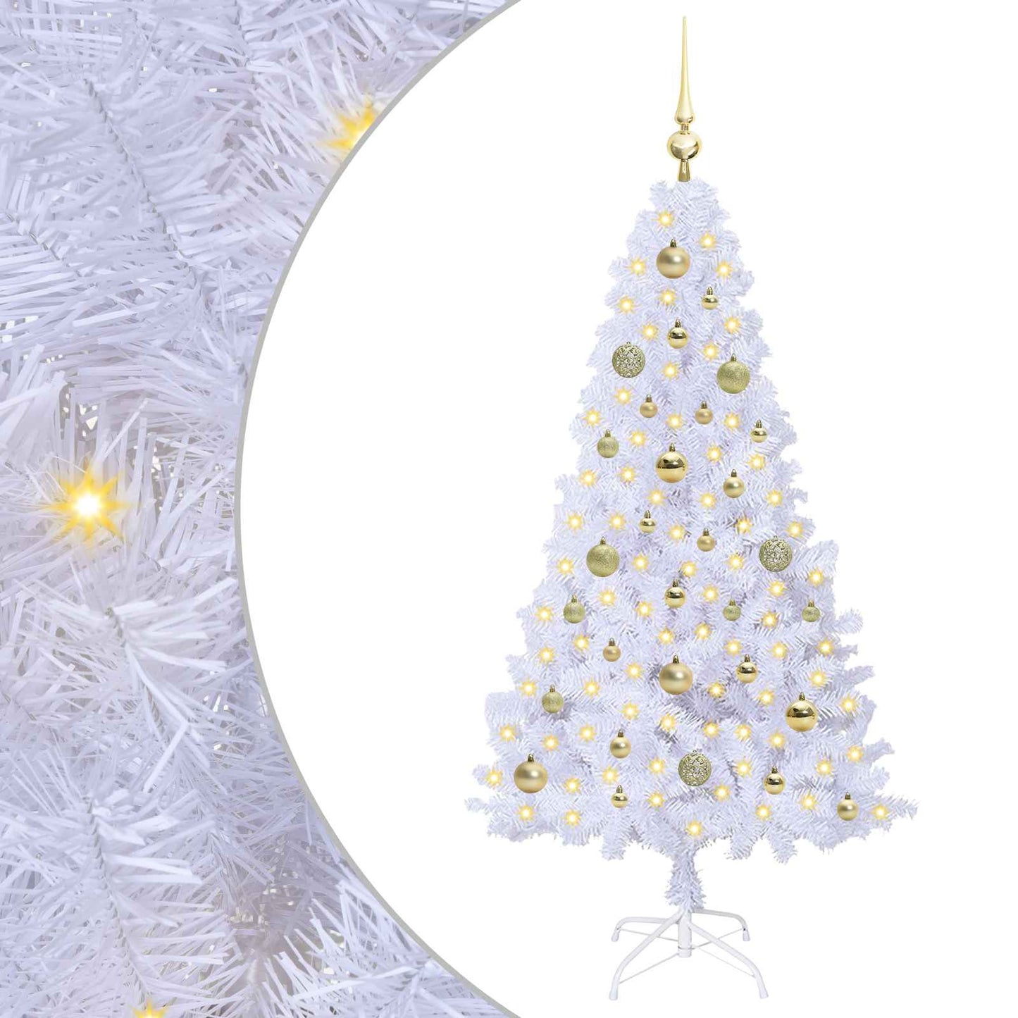 Vidaxx árbol de Navidad artificial con 150 LED blanco 150 cm PVC y acero