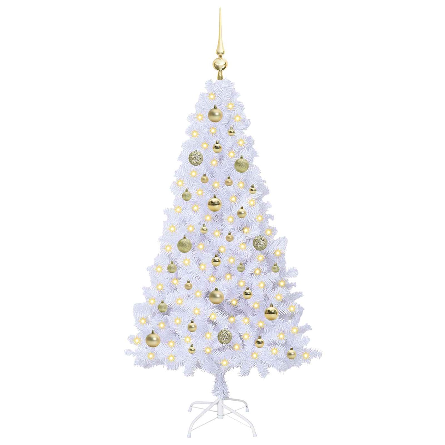 Vidaxx árbol de Navidad artificial con 150 LED blanco 150 cm PVC y acero