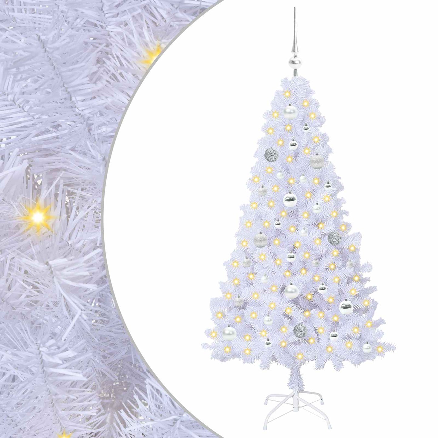 Vidaxx árbol de Navidad artificial con 150 LED blanco 150 cm PVC y acero