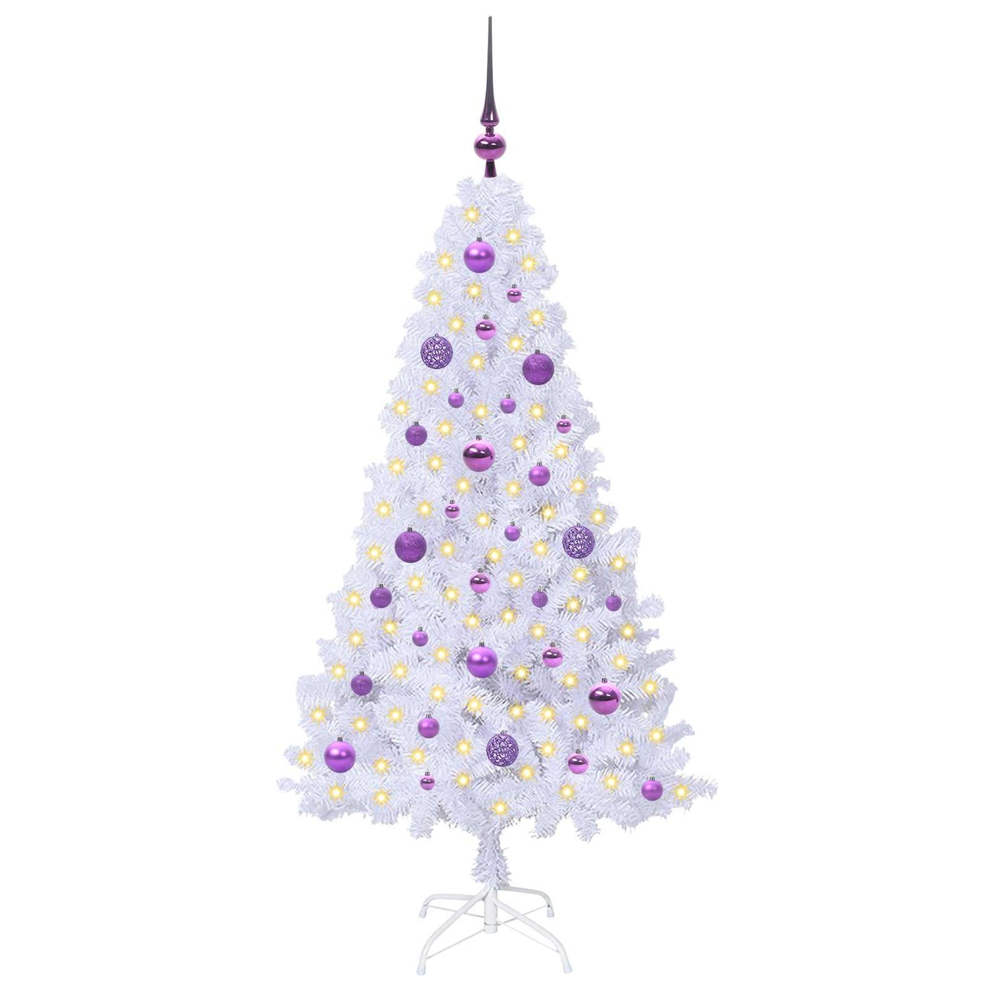 Vidaxx árbol de Navidad artificial con 150 LED blanco 150 cm PVC y acero