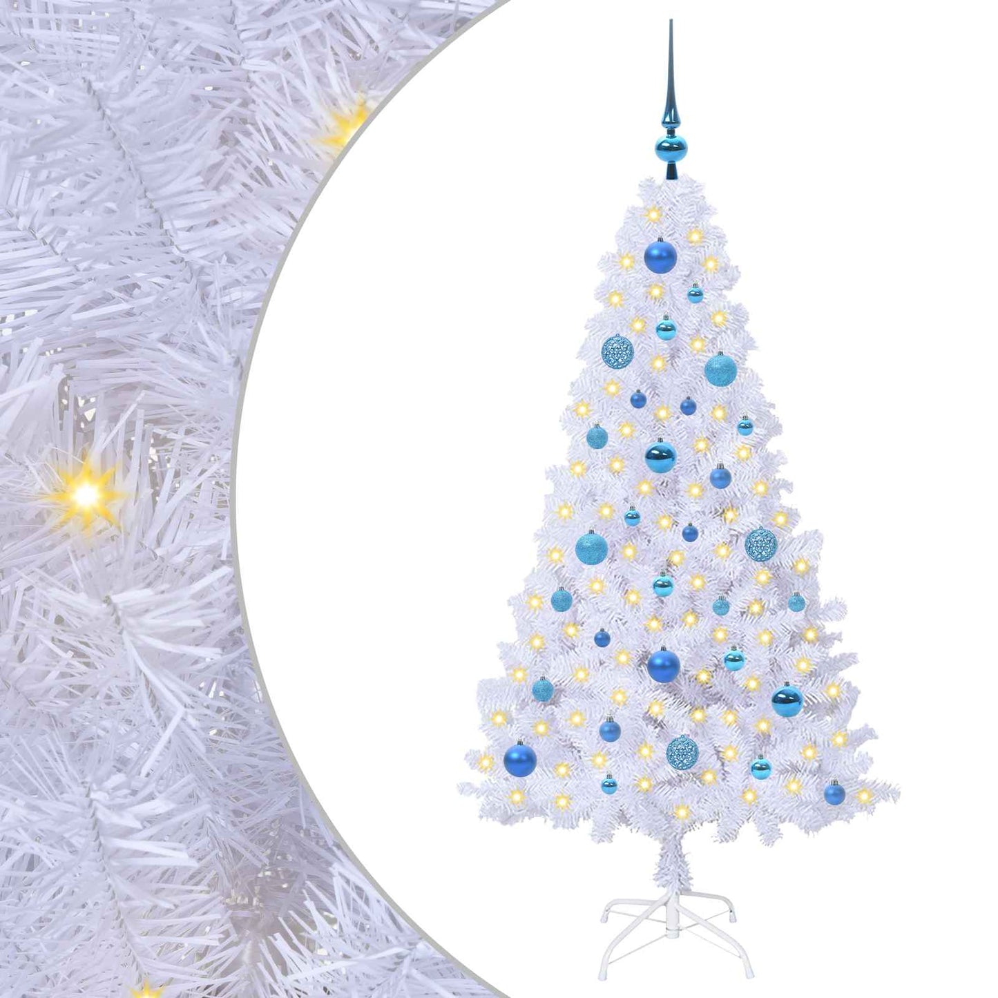 Vidaxx árbol de Navidad artificial con 150 LED blanco 150 cm PVC y acero