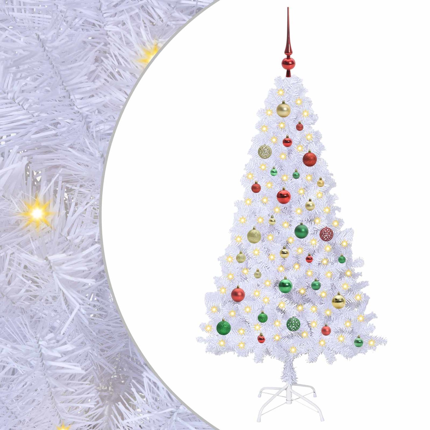 Vidaxx árbol de Navidad artificial con 150 LED blanco 150 cm PVC y acero