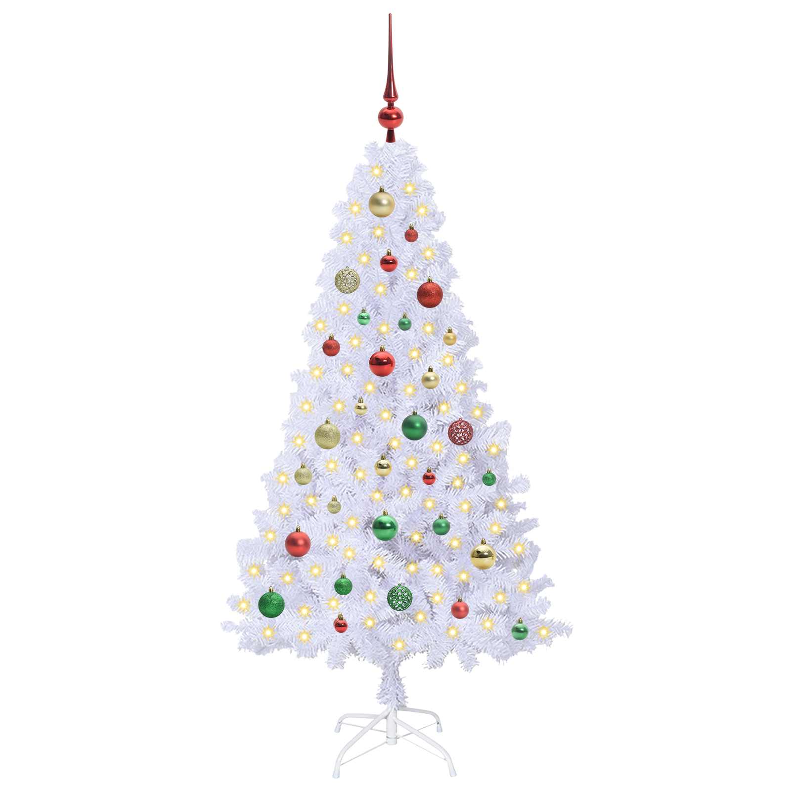 Vidaxl kunstkerstboom met 150 led wit 150 cm pvc en staal