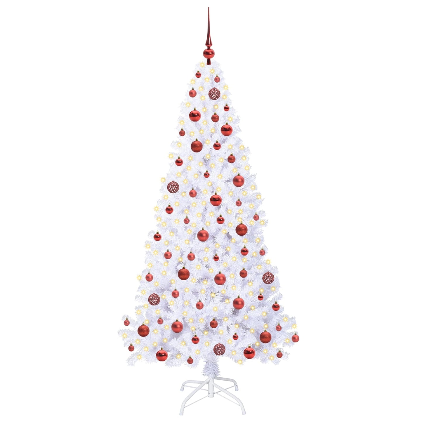 Vidaxx árbol de Navidad artificial con 300 LED blanco 180 cm PVC y acero