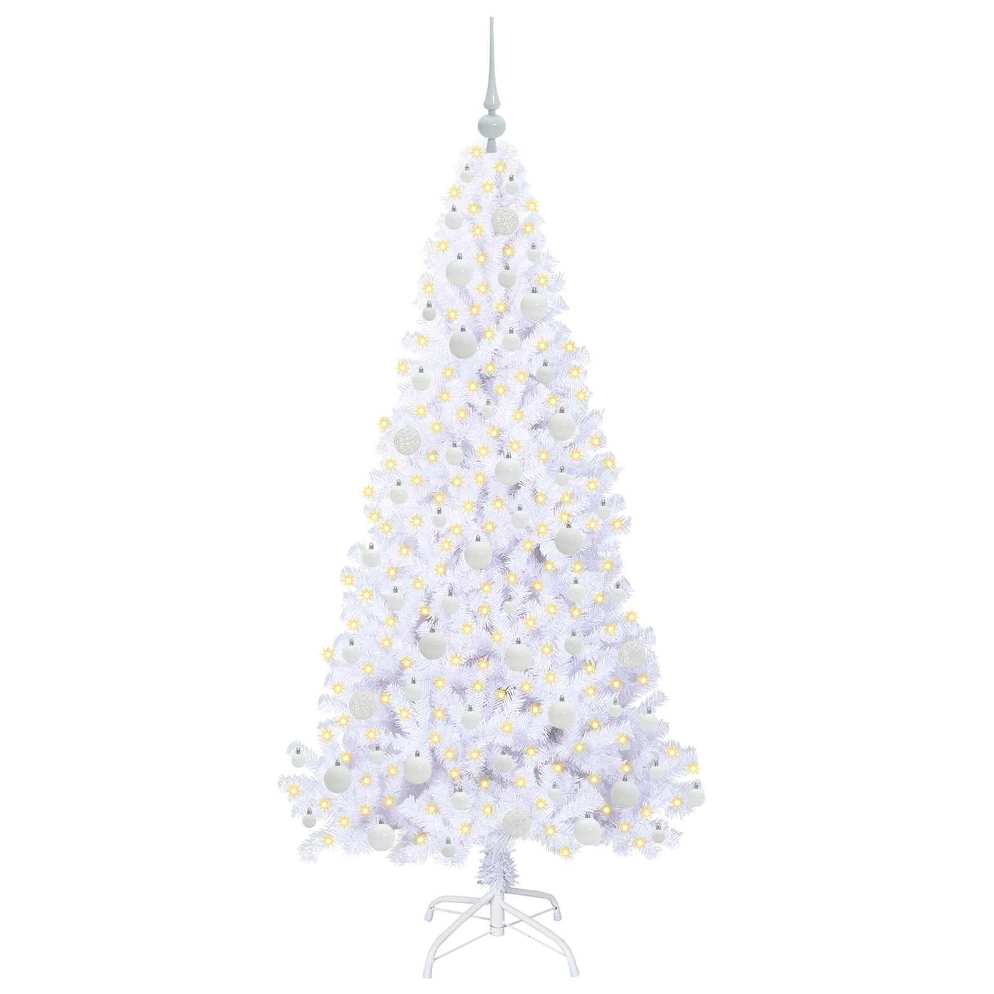 Vidaxx árbol de Navidad artificial con 300 LED blanco 180 cm PVC y acero