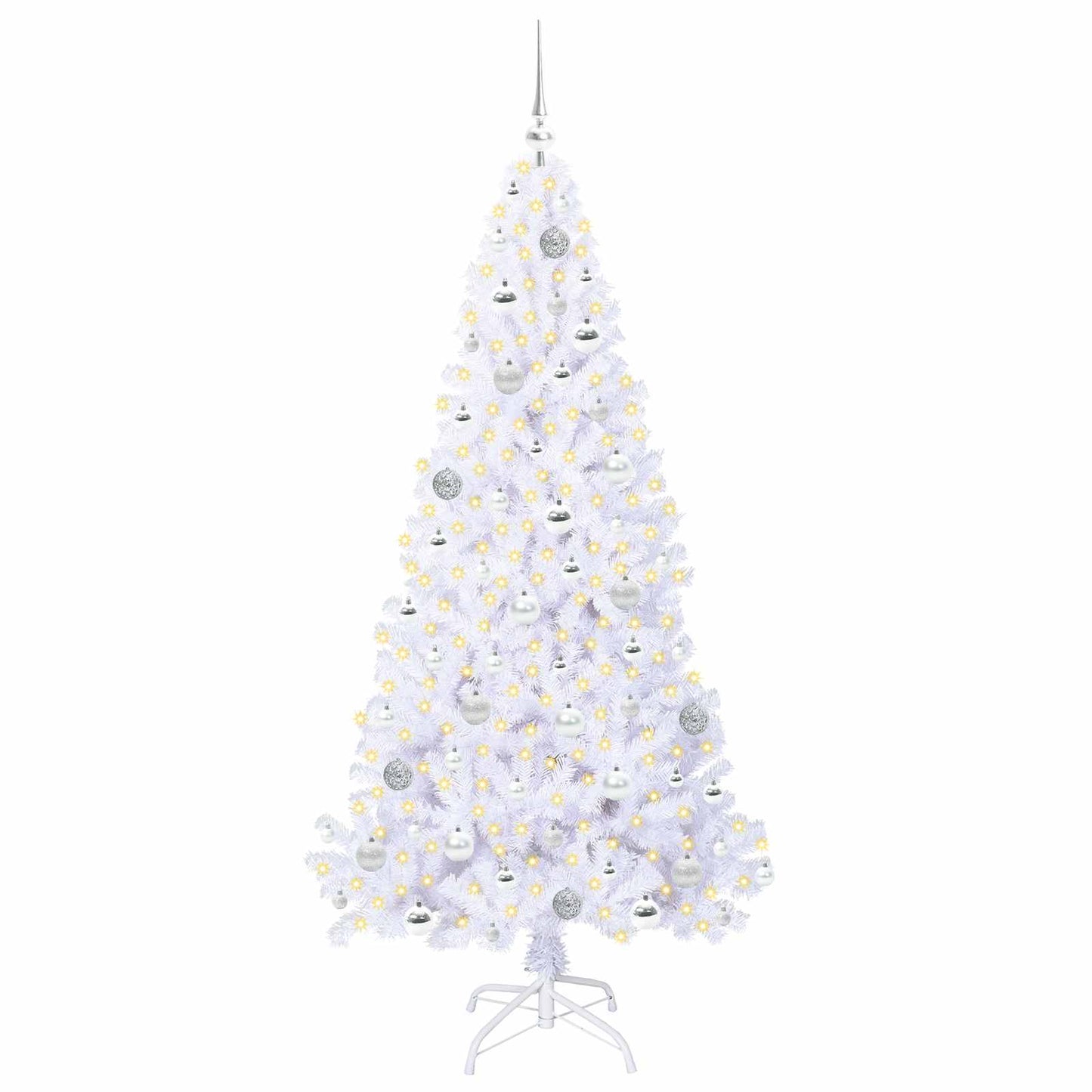 Vidaxx árbol de Navidad artificial con 300 LED blanco 180 cm PVC y acero