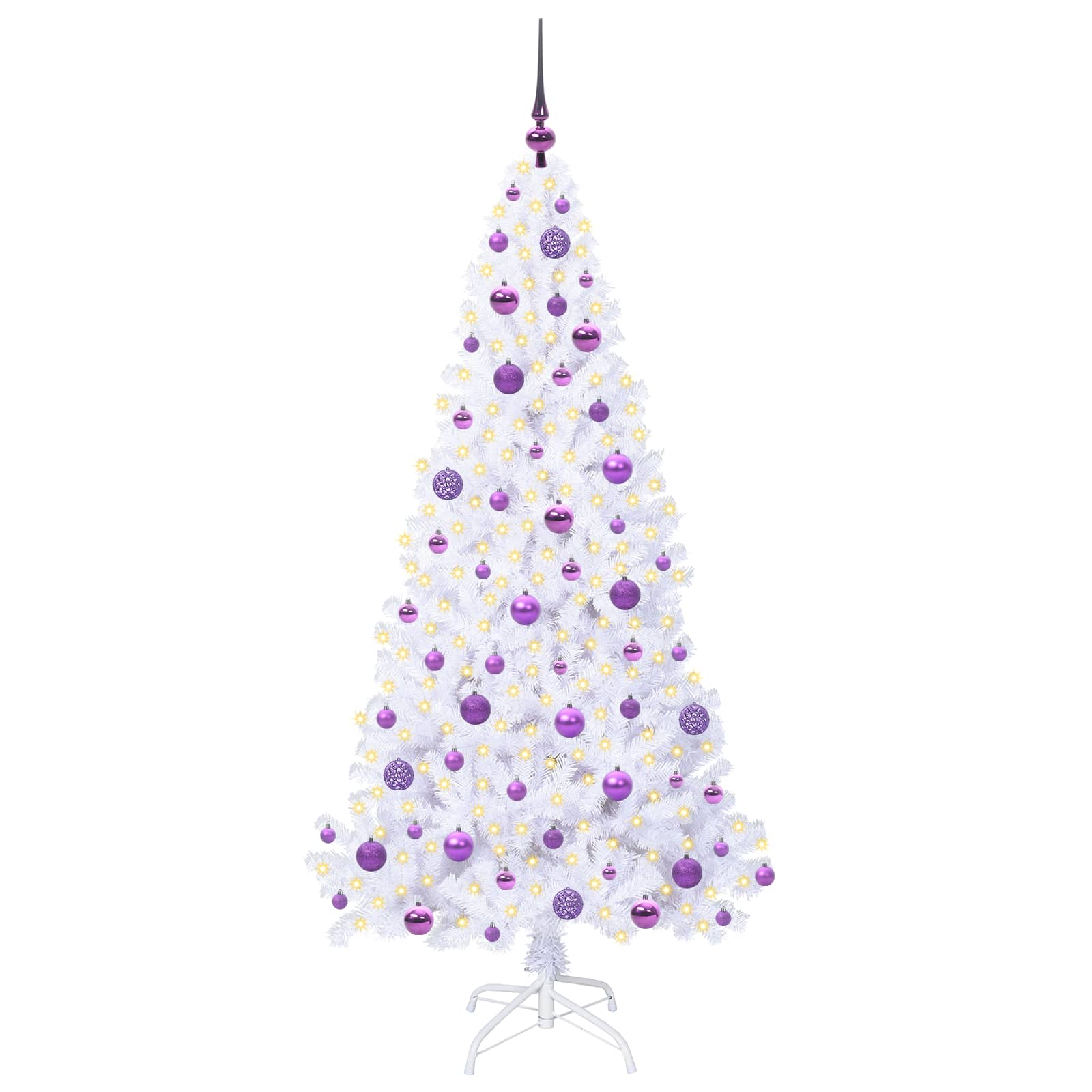 Vidaxl kunstkerstboom met 300 led wit 180 cm pvc en staal