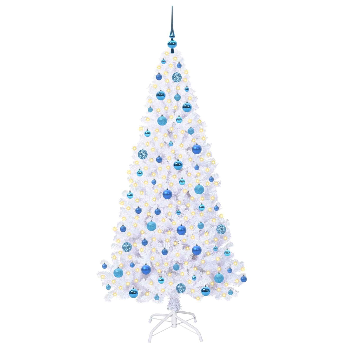 Vidaxx árbol de Navidad artificial con 300 LED blanco 180 cm PVC y acero