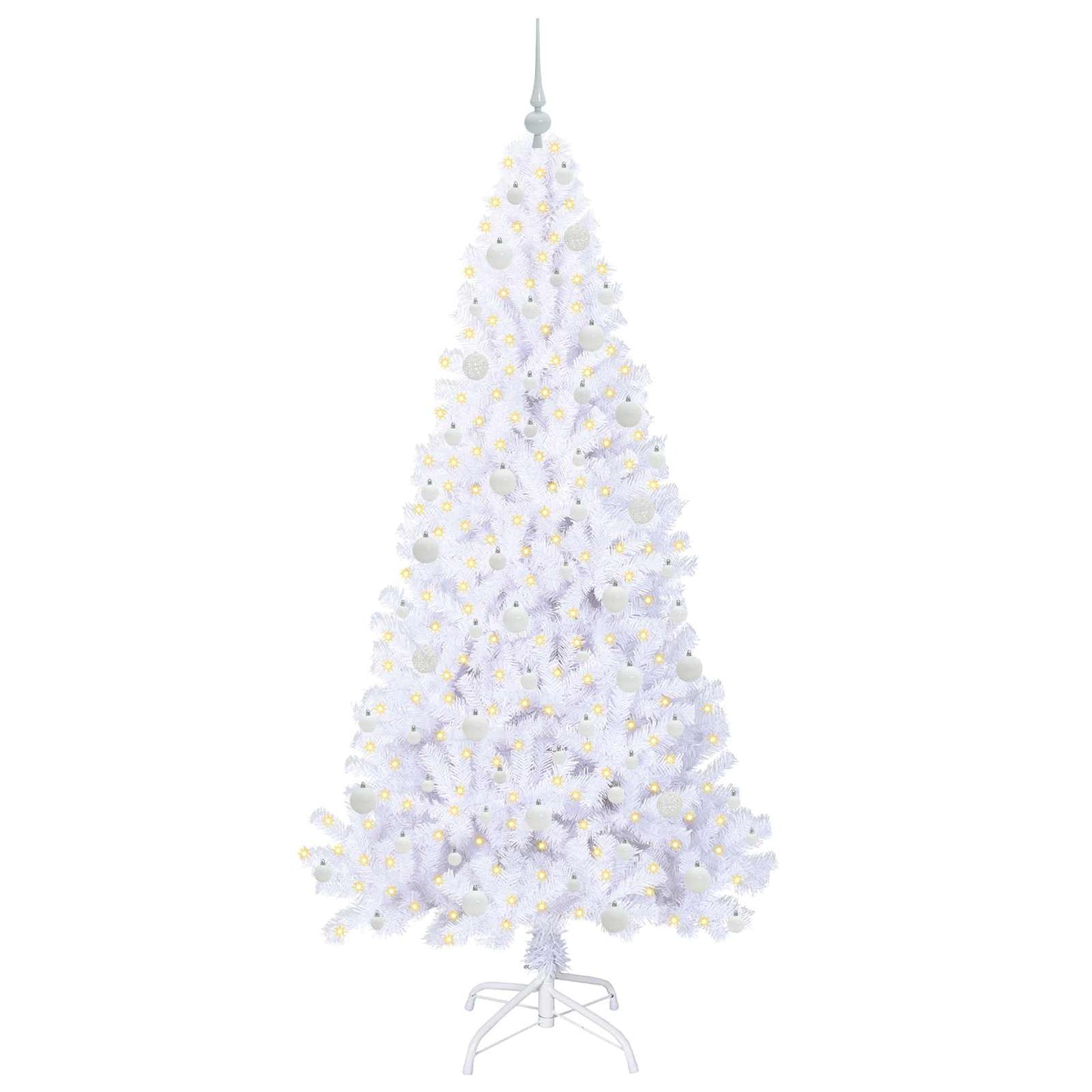 Vidaxx árbol de Navidad artificial con 300 LED blanco 210 cm PVC y acero