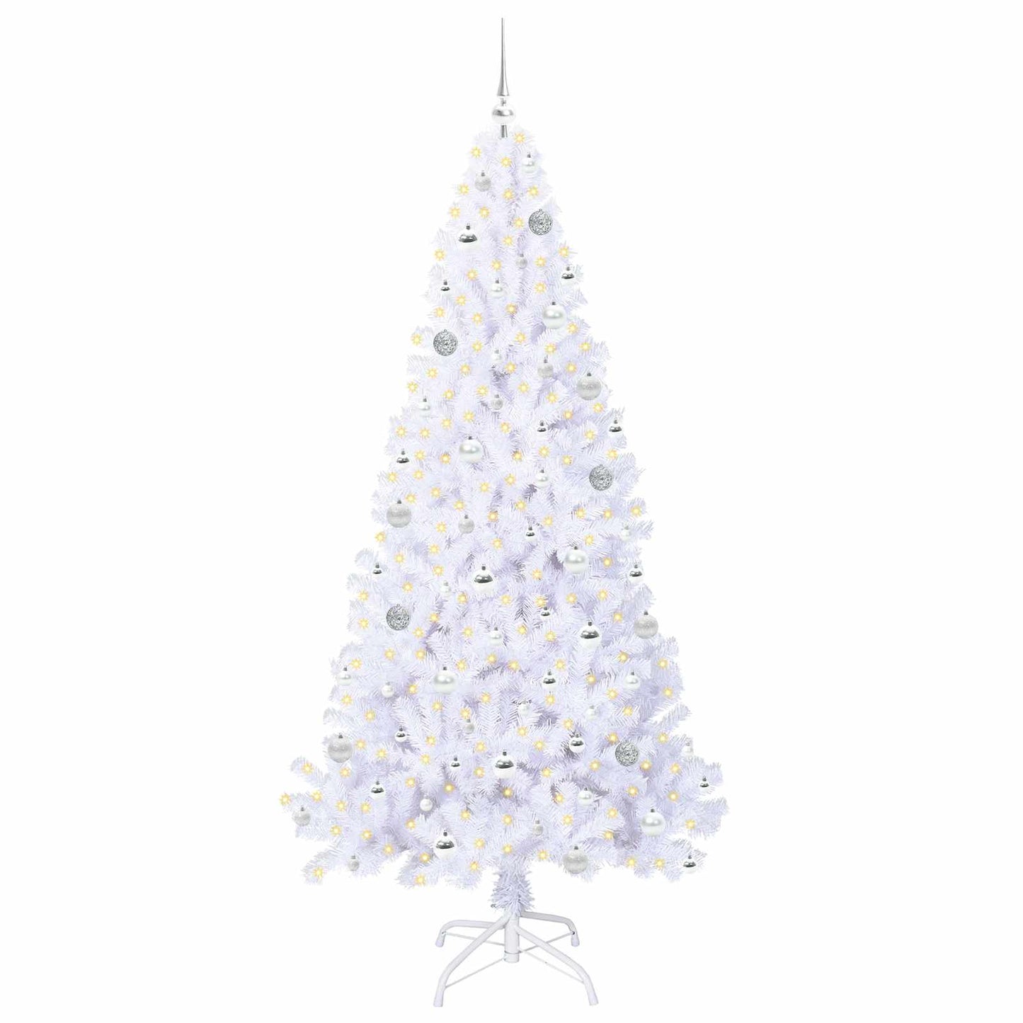 Vidaxx árbol de Navidad artificial con 300 LED blanco 210 cm PVC y acero