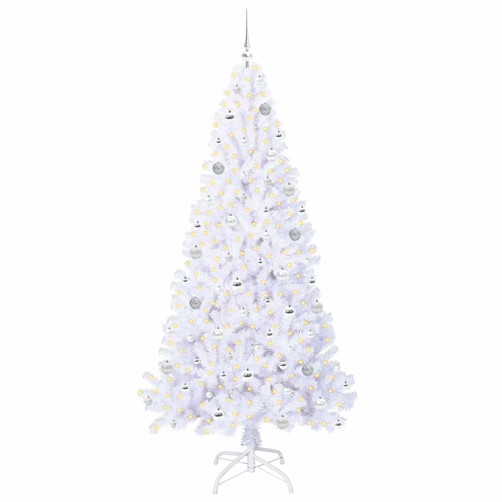 Vidaxx árbol de Navidad artificial con 300 LED blanco 210 cm PVC y acero