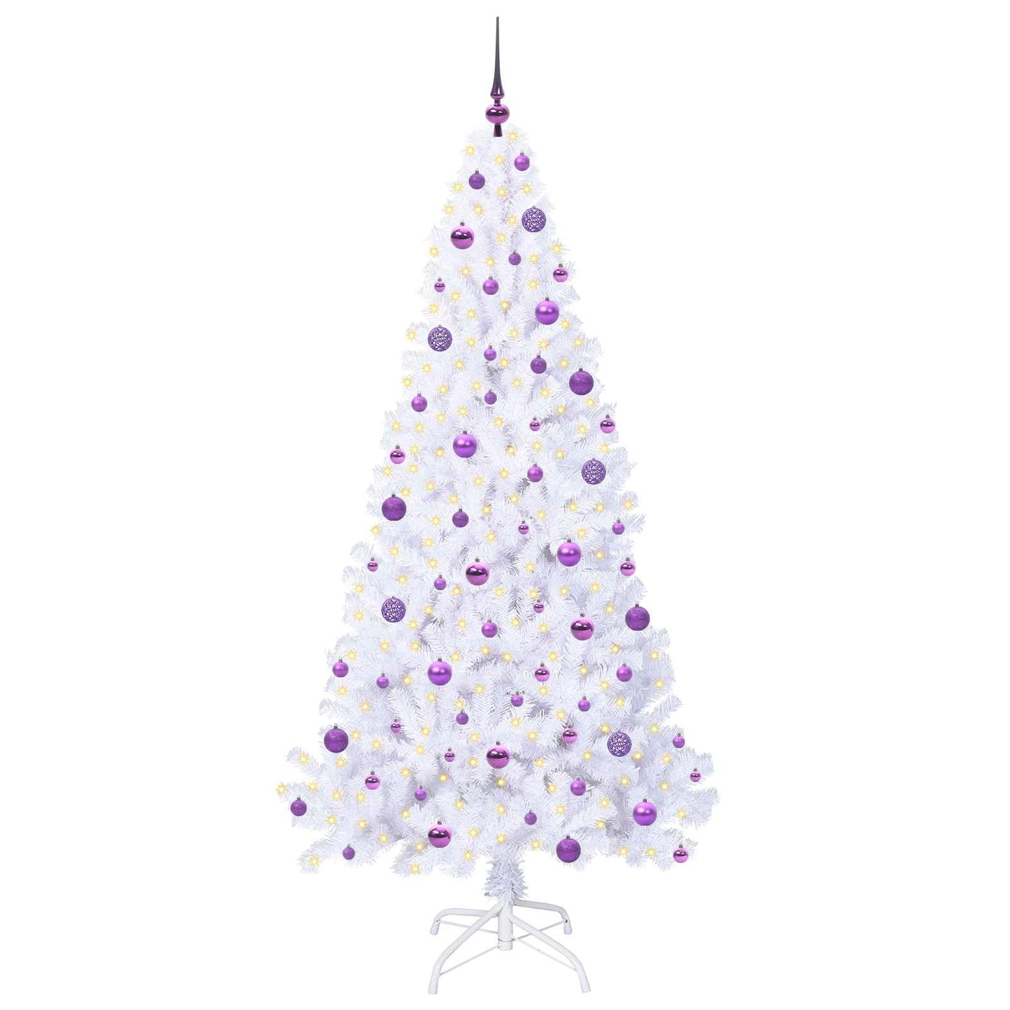 Vidaxx árbol de Navidad artificial con 300 LED blanco 210 cm PVC y acero